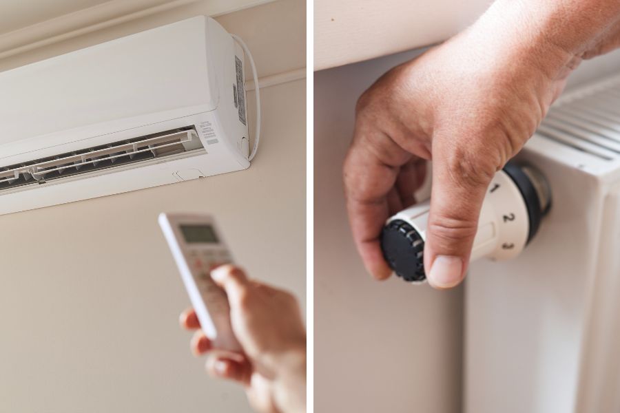 Porównanie klimatyzacji z funkcją grzania i tradycyjnego grzejnika